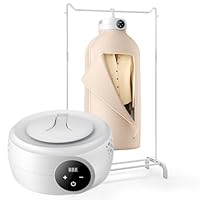 VEVOR 600W Portable Electric Clothes Dryer with Drying Bag, PTC Heating and LED Display, Foldable with 5 Hour Timer for Apartment, Dorm, Motorhome, Hotel