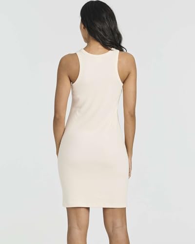Image of 3 Pack Women's Ribbed Mini Sleeveless Tank High Neck Dresses Casual Dress