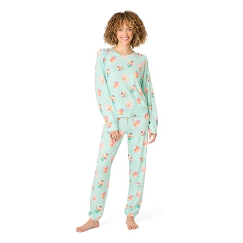 Image of PJ Salvage Women's [Amazon Exclusive] Cloud Jersey Jogger Pajama 2-piece Pj Set