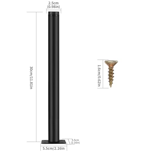 Miniatura 2 de Fulushouxi 4 Piezas Patas Para Muebles, Patas Ajustables 11,81 Pulgadas 30 Cm Para Armario, Patas Pies De Soporte Para Sofás Muebles Mesa Silla Escritorio Cocina Gabinete
