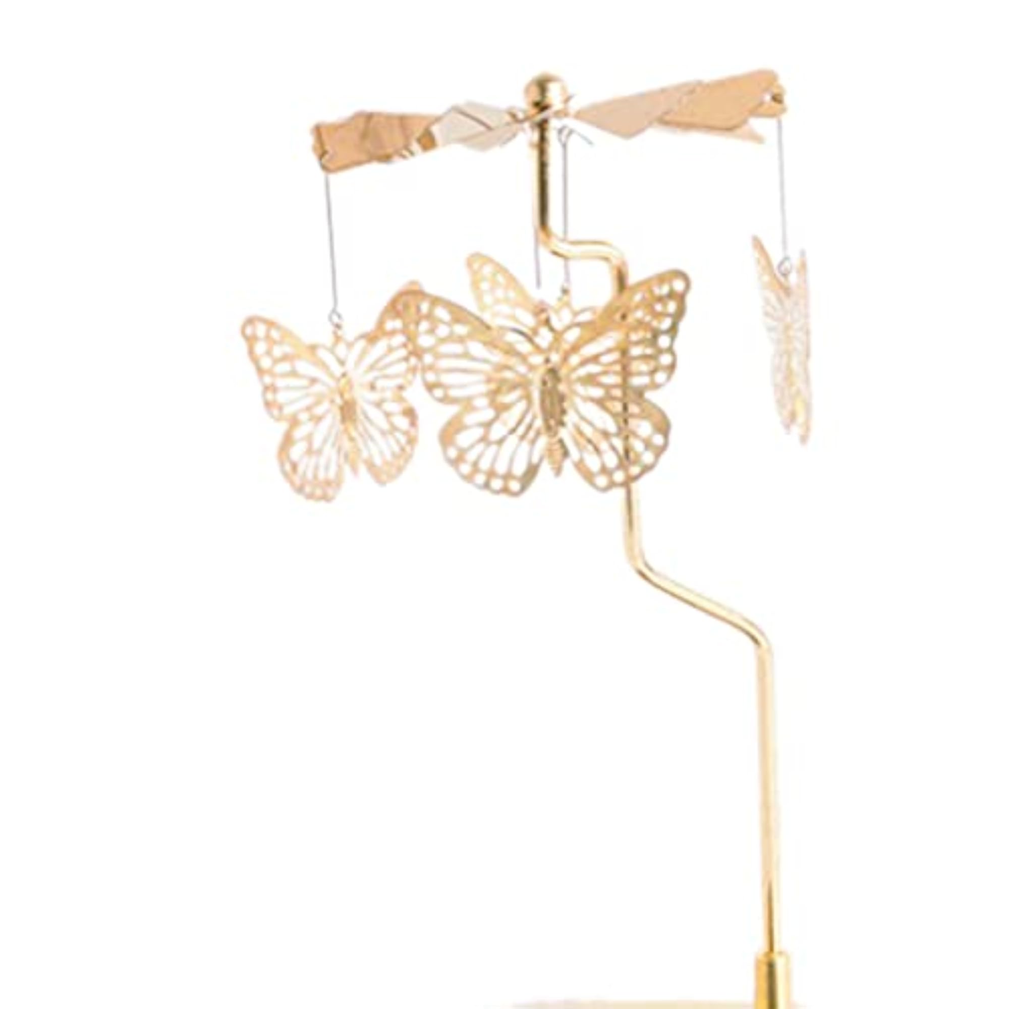 Rotating Spinner Candle Tea Light Holder, Butterfly Design