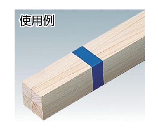 Strapping tape applied around wooden planks for bundling