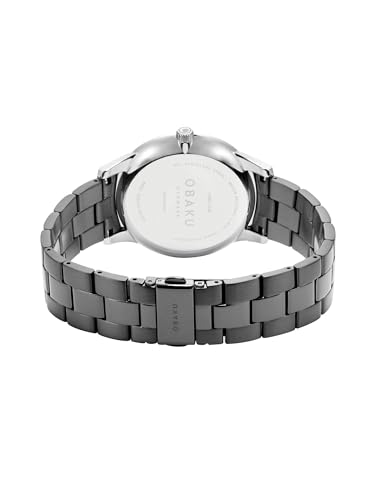 Image of Obaku Lyng Stor Smokey Quartz Grey Round Dial Men's Watch - V247XDUUSU