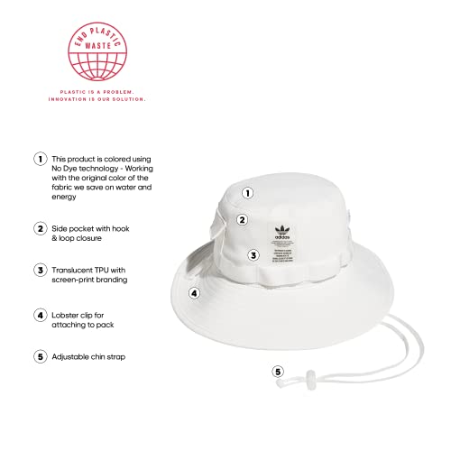 Adidas Originals Boonie Bucket Hat, Non Dyed White/White, One Size #TOP1