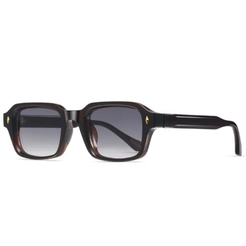 Lunettes de soleil pour hommes et femmes style punk vintage rivets dégradé