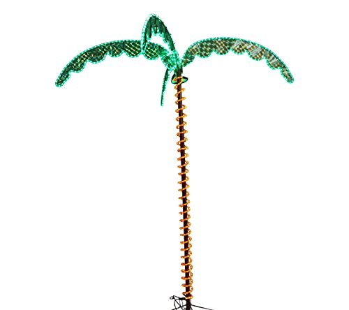Comdourt 7Ft Led Lighted Palm Tree For Outside Patio, Hawaii-Style Lighted Coconut Palm Tree, Outdoor & Indoor Holiday Decoration For Backyard, Poolside, Garden, Terrace #TOP4