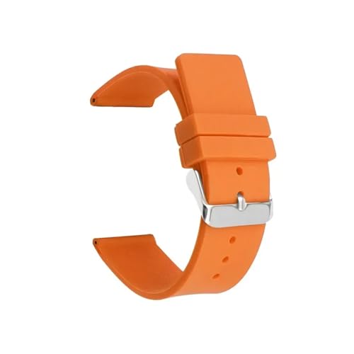 Bracelet montre en silicone orange de 14 mm compatible Omega