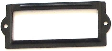25 Label/card Holder Black Plated 3 1/2x1 1/2 W/screws
