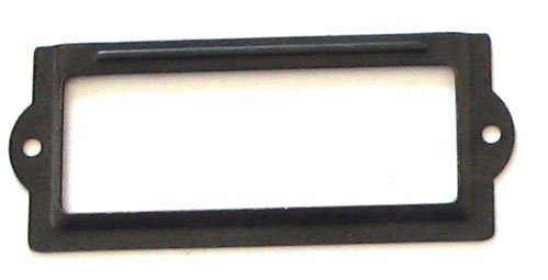 Tarjetero metálico negro para identificar cajones y ordenar archivadores pack de 25 piezas