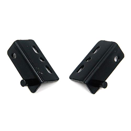 Farboat 12Pcs Pivot Hinges Concealed Hinges Heavy Duty Iron Hardware For Wood Door Furniture Cabinet Drawer (Black, 39X16X12Mm/1.5X0.6X0.5Inch) #TOP3