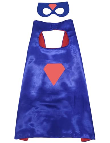 Image of BookMyCostume Kids Superhero Cape and Eye Mask Set for Boys & Girls - Fancy Dress for School Annual Day, Dance Drama & Theme Birthday Return Gift | Aged 3-10 Years