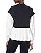 Cinq à Sept Womens Savina Top Blouse, Navy/White, Large US