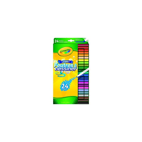 CRAYOLA SuperTips Washable Felt Tip Colouring Pens (Pack of 24)
