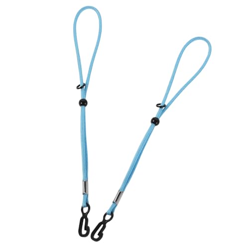 Hohopeti Cuerdas Elásticas para Guantes de Esquí 25 Cm Azul Ajustables Hebilla para Colgar, Correa Muñeca Antideslizante para Deportes de Invierno, Snowboard y Actividades al Aire Libre