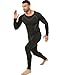 Men's Thermal Underwear Set Heated Base Layer Top & Bottom with Fleece Lined, Moisture Wicking Warm Long Johns for Cold Weather Hunting, Skiing