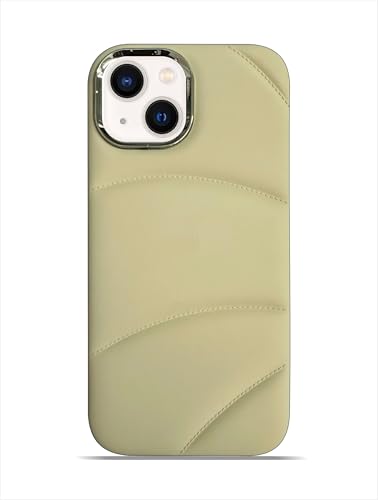 Image of SBMS Silicone Case for iPhone 14 6.1-Inch /iPhone 13 6.1-Inch, Silky-Soft Touch Full-Body Protective Phone Case, Shockproof Cover with Microfiber Lining (Puff White)
