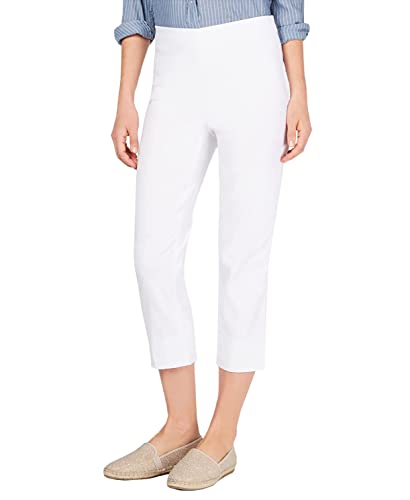 Charter Club Petite Pull-On Capri Pants (Bright White, 8P)