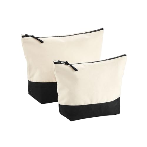 Westford Mill W544 Dipped Base Canvas Accessory Bag - Natural/Black - M