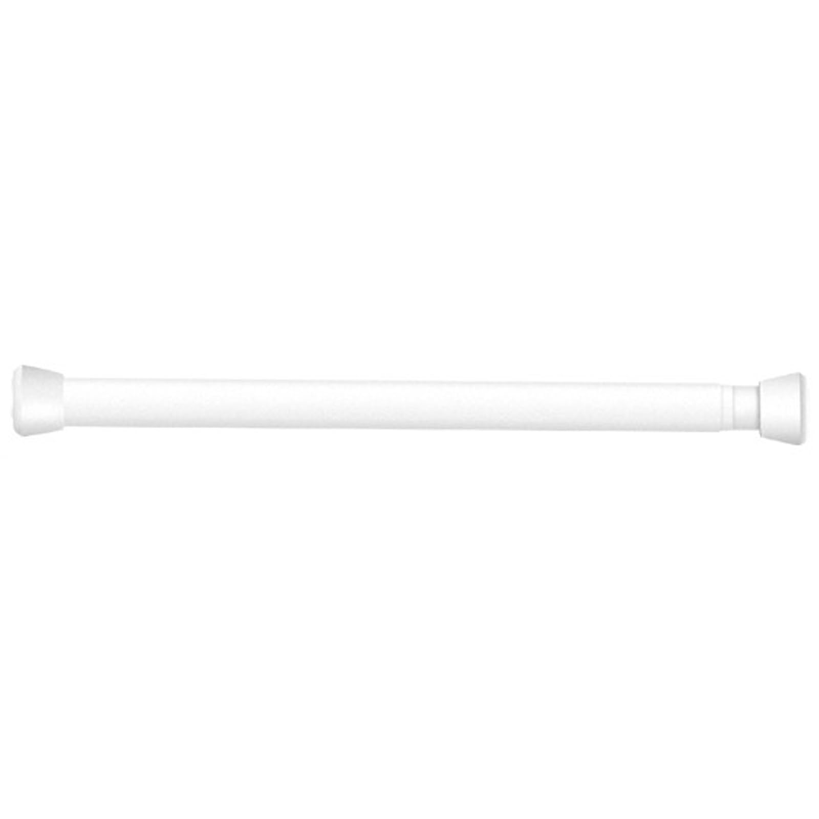 Shower Curtain Rod 24-94in, Tension Curtain Rod Anti Slip Mat, Detachable Ends, for Windows Closet Cabinet, No Drill Needed(White,90-140cm/35-55in)