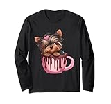 Trae una dosis de ternura a tu día con el diseño Sweet Yorkie Delight Con un irresistiblemente adorable Yorkshire Terrier acurrucado dentro de una deliciosa taza de chocolate, esta obra de arte es perfecta para los amantes de los perros y fanáticos de Yorkie por igual