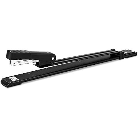 Deli Long Reach Hefter, 25 Blatt Kapazität, Standardarmhefter mit langem Arm für Broschüre oder Buchbindung, Schwarz Cover