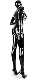 DORAFEI Full Body Latex Catsuit Breast 3D Cut Back Zipper Only Open Nose for Women Tight Rubber Bodysuit Jumpsuit Party Wear (Custom color, S)