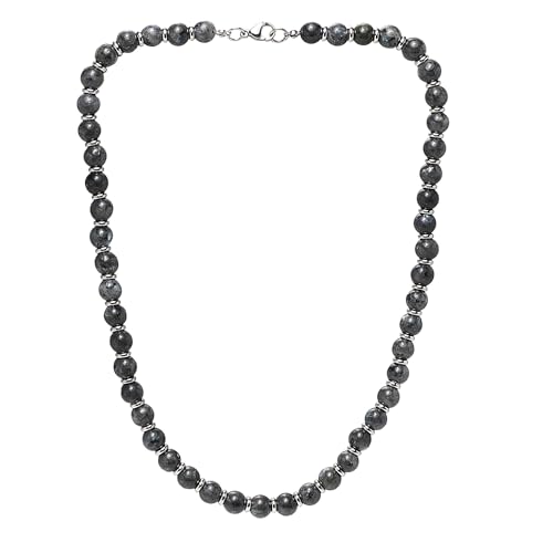 Collier pierres précieuses hommes 52cm, le cadeau fait main idéal