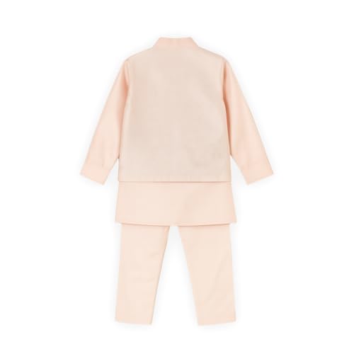 Image of Kidbea Boys Ethnic Kurta Pajama Set with Embroidered Nehru Jacket | Traditional Indian Outfit for Weddings & Festivals | Soft Comfortable Kidswear