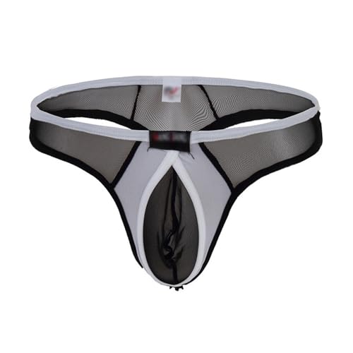 Tanga para hombre sexy transparente tanga calzoncillos de lencería transparente bikini tangas ropa interior transpirable calzoncillos deportivos calzoncillos sexy jockstraps boxers, Negro2, M