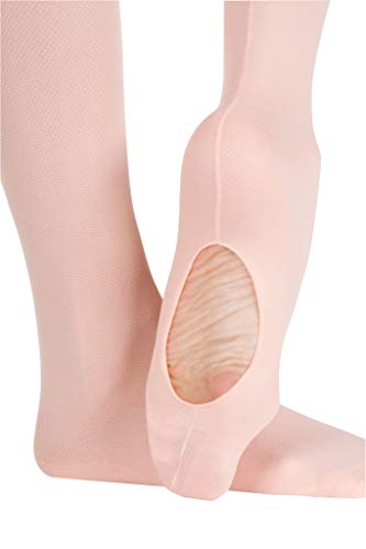 Body Wrappers Children's TotalSTRETCH Mesh Back Seam Convertible Tights - C452