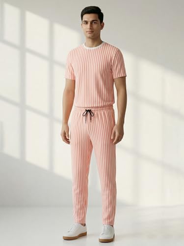 Image of Dollar Men Co-Ord Set | Polyester Trackpants + T-Shirt | Regular Fit, Quick Dry & Breathable | Gym, Casual & Sportswear | Pack of 1