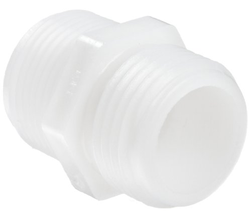Thogus Nylon Tube & Hose Fitting, Adapter, White, 3/4