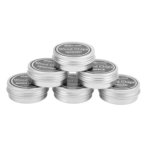 Cocoarm Naturliche Räucherchips 8er Set, 8 verschiedene Geschmacksrichtungen, Whiskey-Holz-Räucherchips zum Räuchern von Getränken für Cocktails, Wein, Whiskey