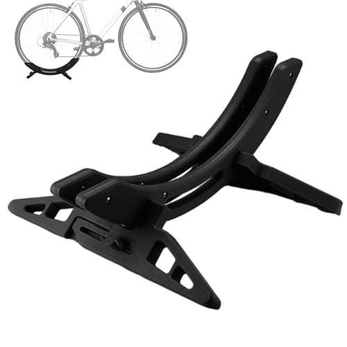 自転車サポートスタンド - 折りたたみ式ストレージベース、頑丈な駐車ラック|壁掛けゆりかご、自立型の金属安定化フレームコンパクトタイヤホールディングフィクスチャー修理店、屋内メンテナンスエリア