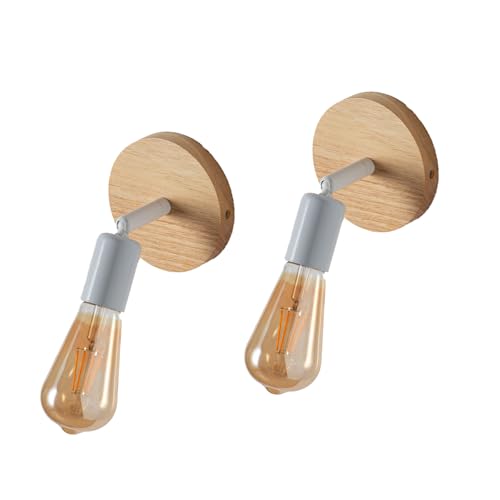 Alpinaluz Pack de 2 Apliques de Pared Blancos