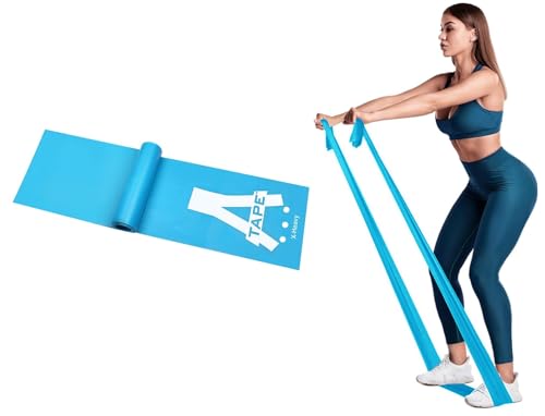 Image of A-Tape Resistance Thera Bands for Unisex | Elastic Exercise Band Set | Best Resistance Workout Bands for Booty, Glute, Leg & Thigh Exercising (51 * 6 Inch) (Blue)