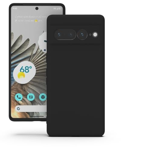 Image of YATWIN Silicone Back Case for Google Pixel 7 Pro, Soft-Touch Phone Back Cover for Google Pixel 7 Pro - Black