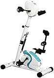 Mini ejercitador de bicicleta de rehabilitación con pedal eléctrico, ejercitador de bicicleta para brazos y piernas, resistencia de carrera ajustable, adecuado para discapacitados y ancianos