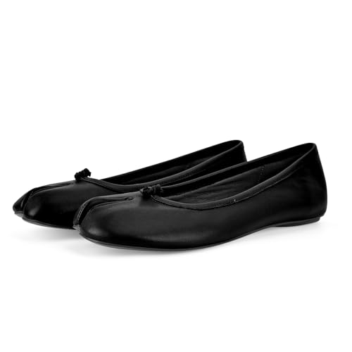 Image of Tabi Shoes Women Split Toe Shoes Wide Width Ballet Flats Comfort Casual Work Shoes for Women Office