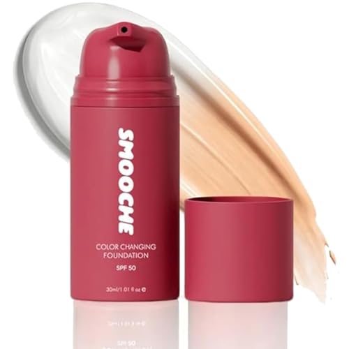 Color Changing Foundation Korean for Women Skin Tone Adapting Liquid Foundation for All Skin Types Self Adjusting Natural Finish Blurs Imperfe