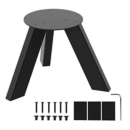 Orgerphy 14inch Round Plate Table Base Leg |Metal Coffee Table Bench Legs| Industrial Square Tube Leg for Tea Table Coffee Table Furniture Bench Legs (14 inch) by Orgerphy - Used condition - US$42.82
