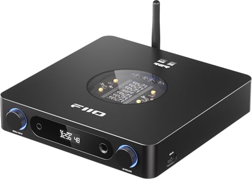 Image of FiiO K13 R2R Desktop DAC & Headphone Amp, High-Fidelity 24Bit R2R DAC, Powerful 2400mW Output, LDAC Bluetooth Streaming, Dual Power Supply, 10-Band PEQ, Balanced XLR & RCA Audio Output (Black)
