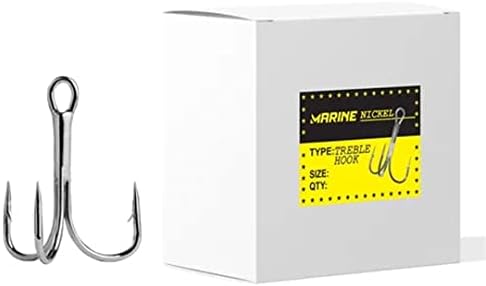Anzol Pesca Triplo Garatéia Marine Sports Nickel Nº 3/0-10 Peças