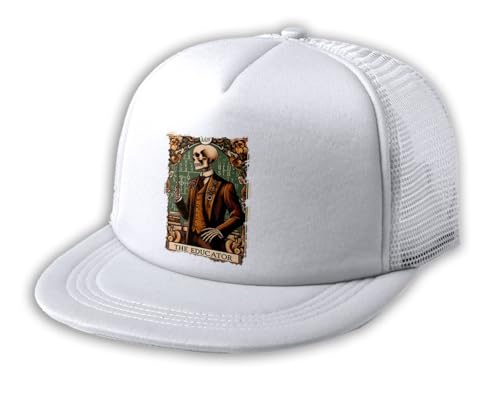 MERCHANDMANIA Gorra 5 Paneles redecilla Trasera Carta Tarot Graciosa Meme Profesor Maestro Inteligente Estilo Rapero