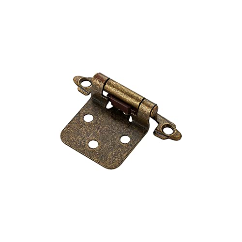 Ravinte 60 Pack 30 Pairs 1/2 Inch Overlay Cabinet Hinges Antique Brass Semi-Concealed Cupboard Hinges Face Mount Cabinet Door Hardware Self Closing Cabinet Hinges Decorative Kitchen Cabinet Hinges #TOP4