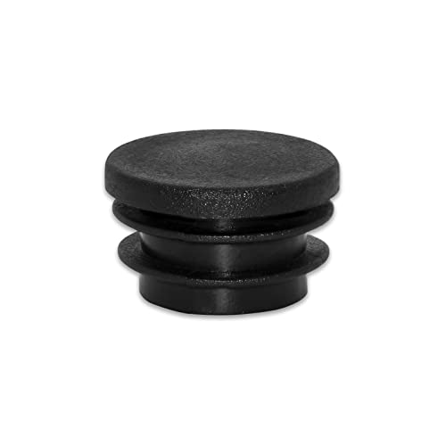 Image of Flyshop 8 Pack Black Plastic Hole Plug Round Tubing End Cap Chair Glide Inserts 25 mm, 1 inch