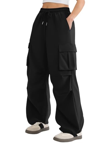 COPYLEAF Parachute Cargo Pants Women Lightweight Quick Dry Baggy Hiking Pants with Pockets Y2k...