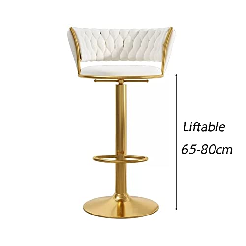 Tabouret de bar rose réglable hauteur 65-80 cm chaise haute de réception - 4
