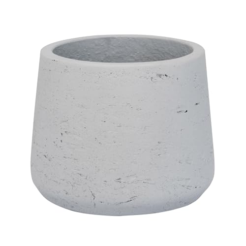 Pottery Pots Maceta, Fibra de Vidrio de Arcilla, Blanco Lavado