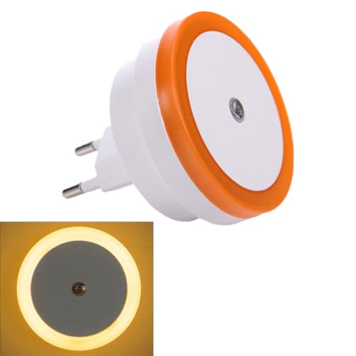 Image of fizzytech Motion Sensor LED Light Bulb 7W - Automatic On /Off, Energy-Saving Dimmable Yellow for Bathroom, Kitchen, Stairs & Wardrobe((Round Yellow Pack-2)